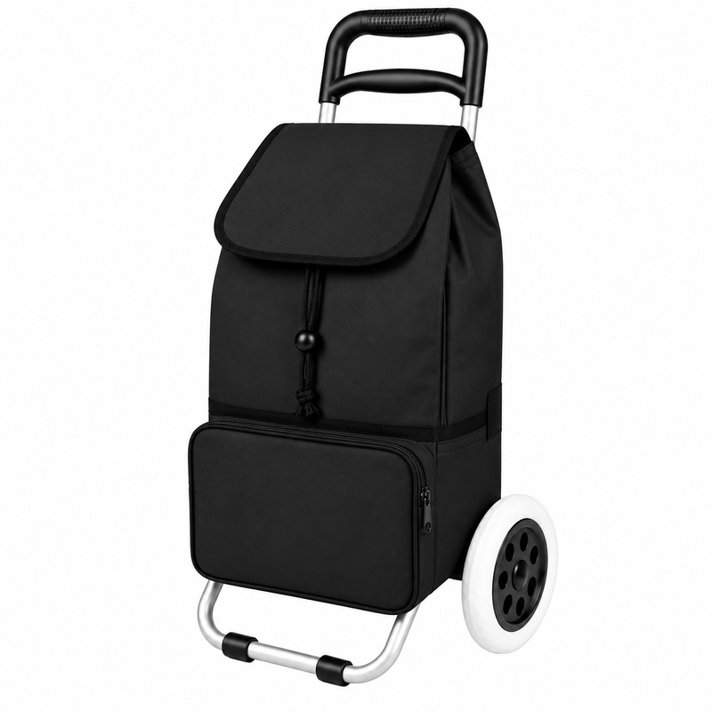 ST-02 Plain Black 2 Wheeler Shopping Trolley (New) (image for) ST-02 Plain Black 2 Wheeler Shopping Trolley (New)